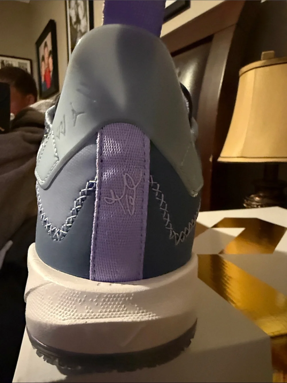 Jordan Kids Blue and Purple Mesh Athletic Sneakers
